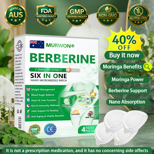 Backed by science  | 𝑴𝙐𝗥𝓦0𝙉® Berberine 10-in-1 Nano Microneedle Patch  Advanced 6-in-1 formula |  Visible results in as little as 7 days