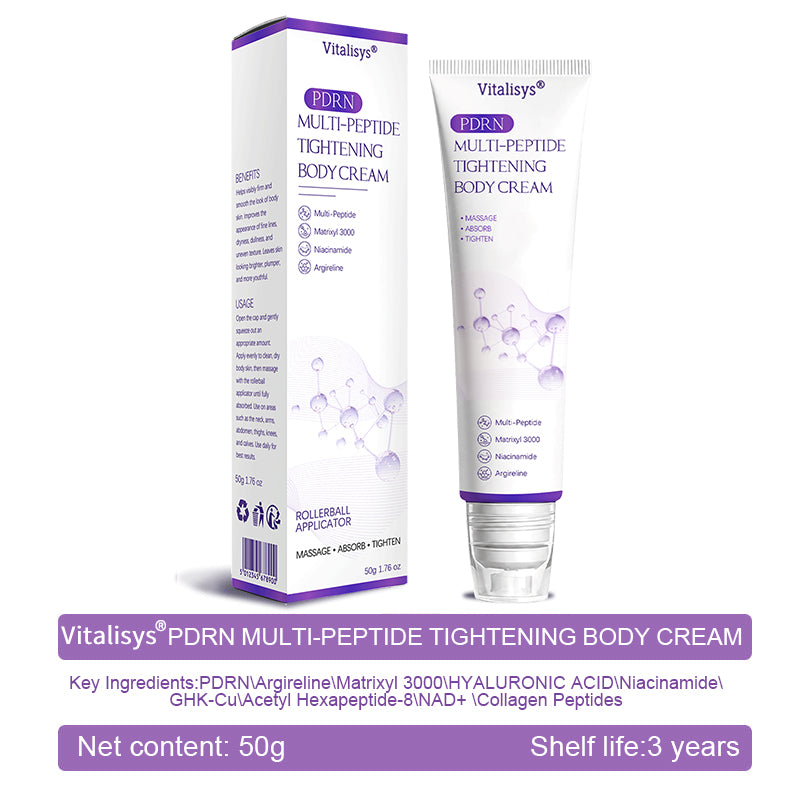 Vitalisys®❤️PDRN Multi-Peptide Massaging Body Roller Cream- Anti-aging, Hydrating, Skin Firming & Lifting, Skin Repair, Even Tone, Acne and Dark Spot Treatment, Wart and Mole Removal, and Psoriasis Relief